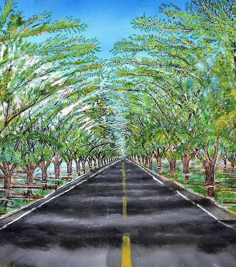 Higway 28 Summer by New Mexico Artist John Dick-Peddie