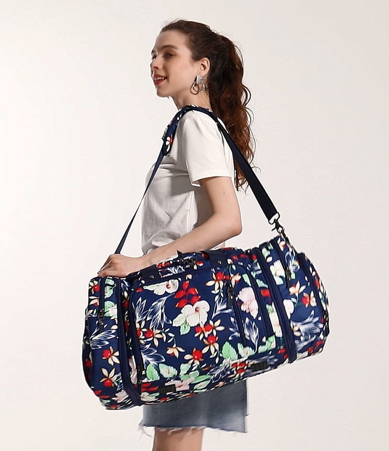 amazon hot duffle bag with flowers