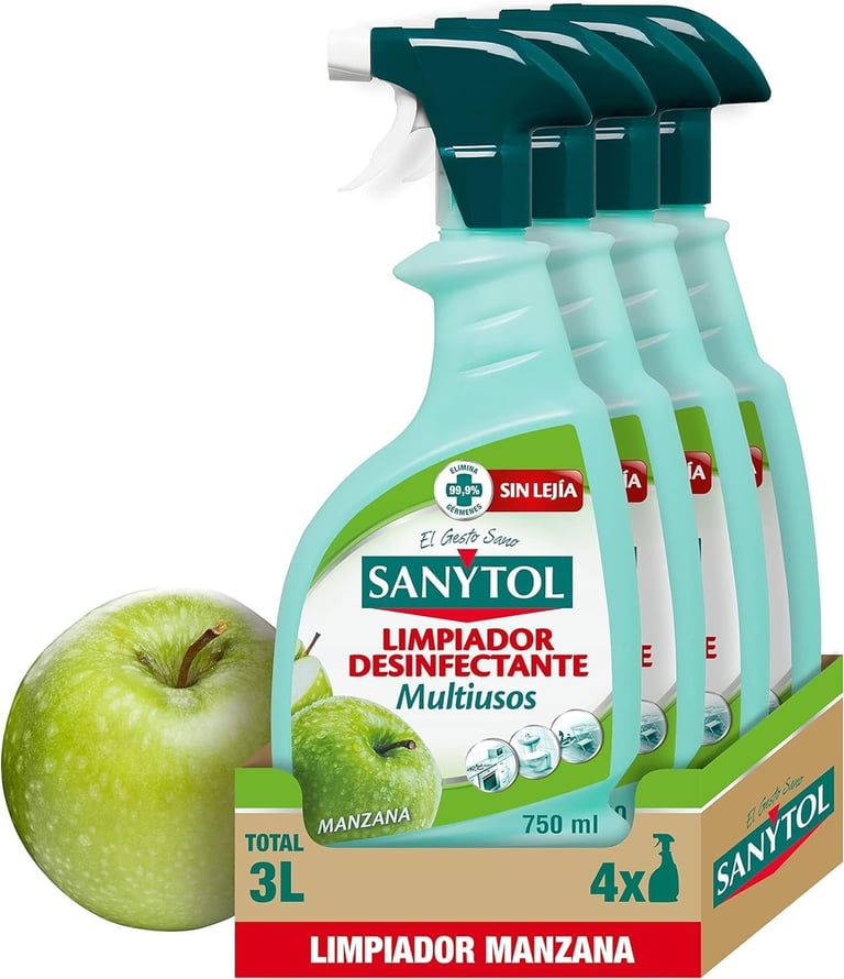 a bottle of sanitiol sanitizing liquid