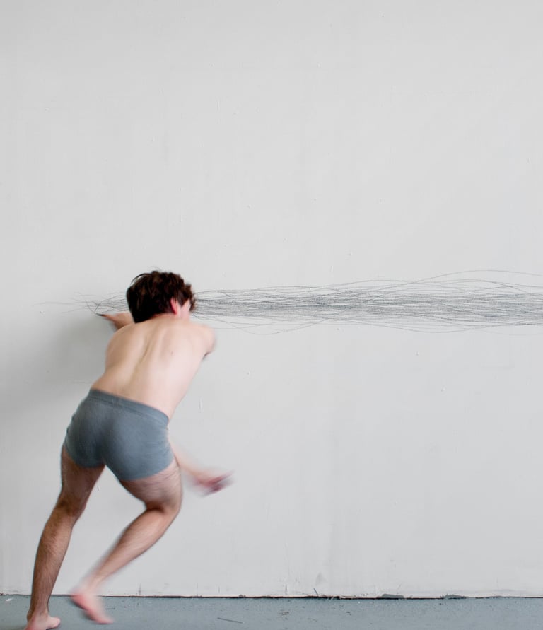 Mathieu Bonardet Sans titre ligne performance dessin art contemporain