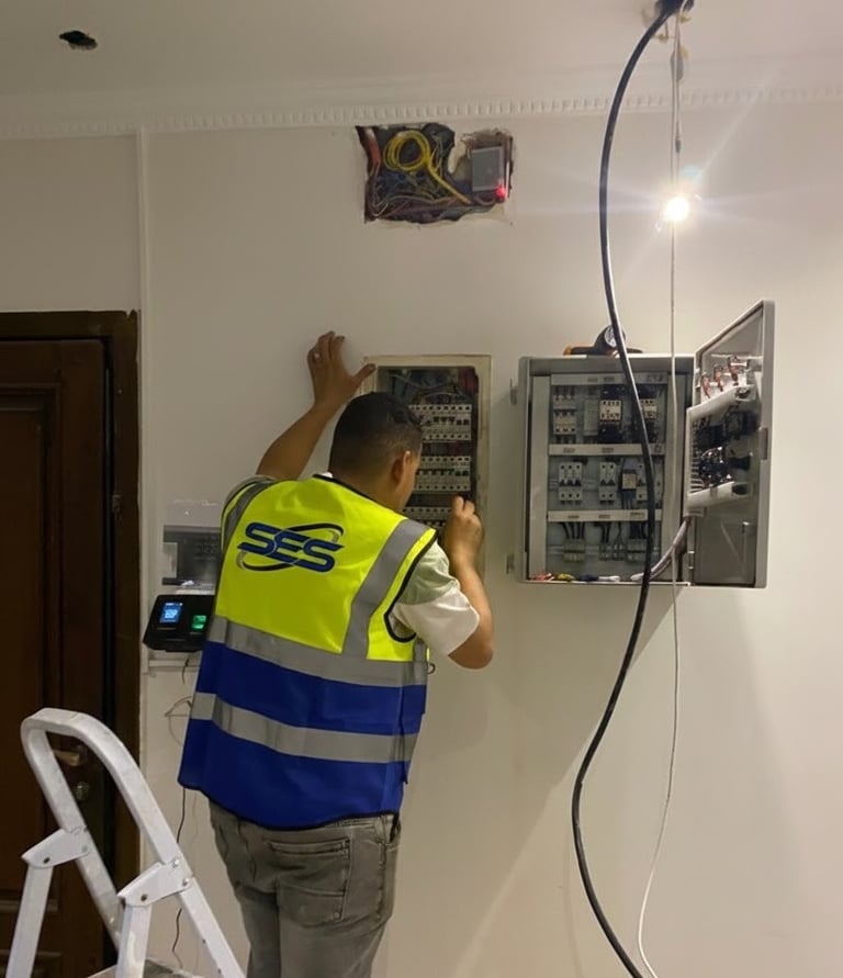 📝 الوصف: تنفيذ نظام متكامل يشمل المولد ولوحات ATS لضمان استمرارية التشغيل والحفاظ على استقرار الطاق