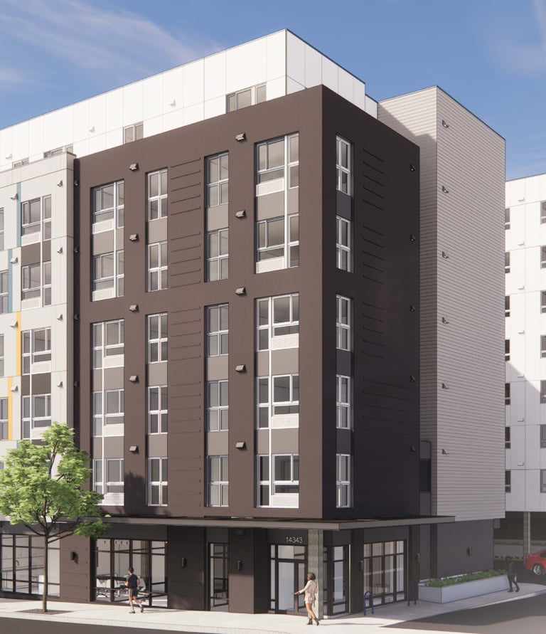 Altaire at Jackson Park. Live Brighter! Exterior rendering of the future Altaire at Jackson