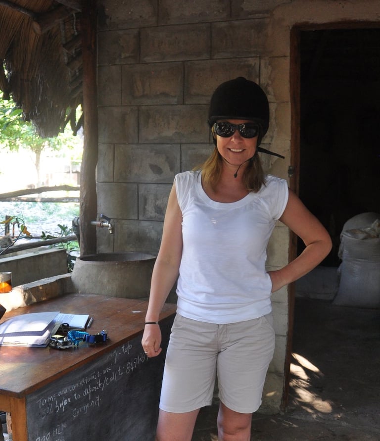 Tracey Billington Horse riding at Tofo Beach, Praia do Tofo, Mozambique