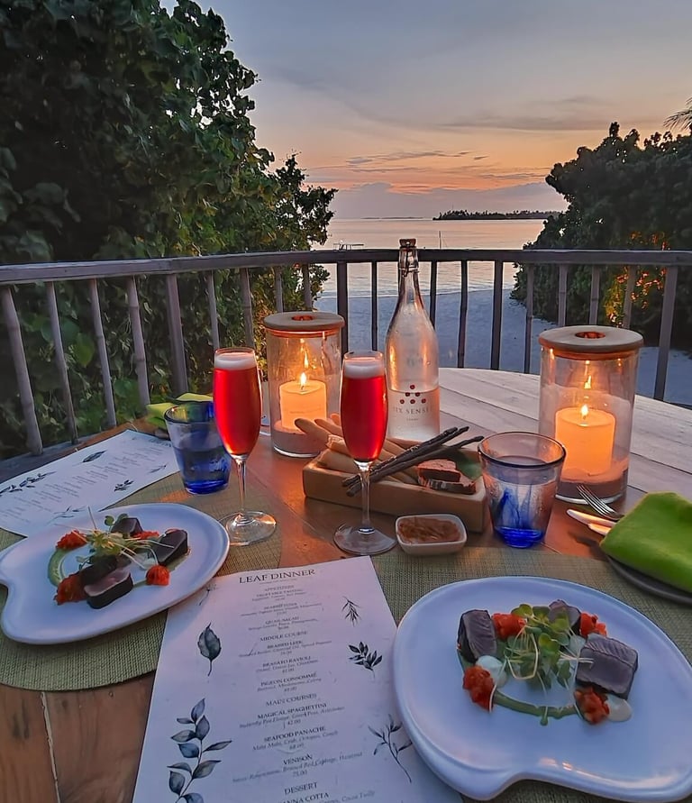 Six Senses Laamu Maldives dinner