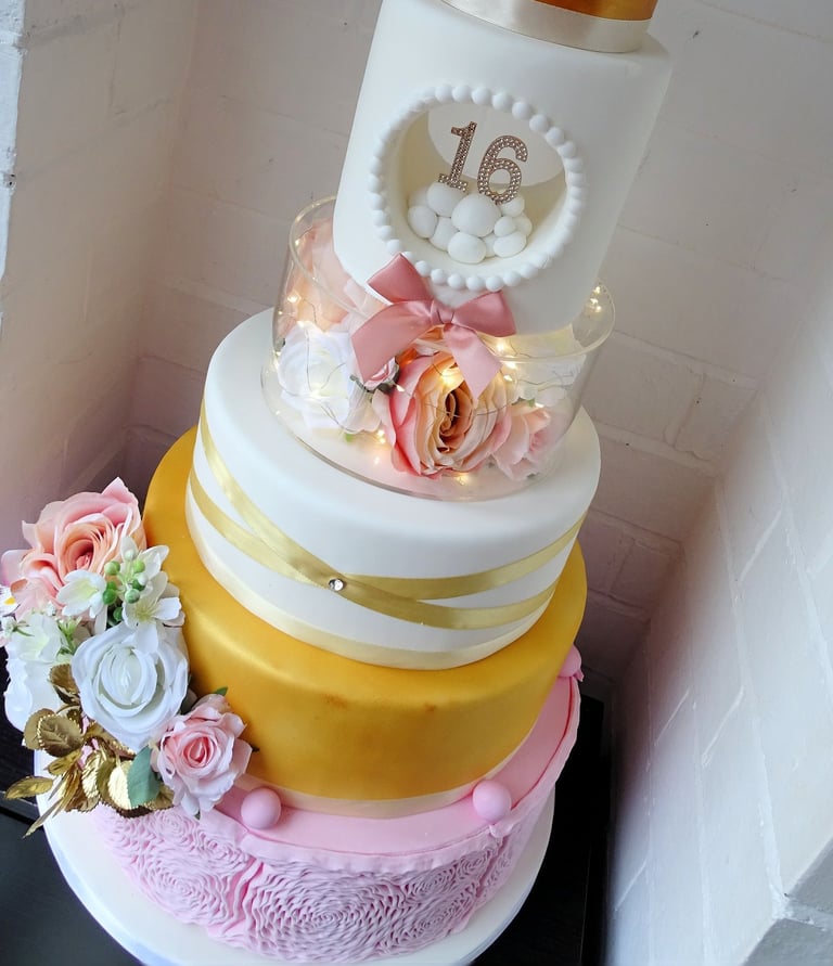 Sweet 16 birthday cake for Oswestry customer