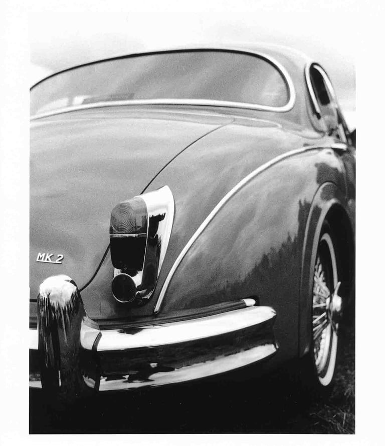 Picture of Jaguar MKII, an analogue picture during the car show in Knebworth House. Author: Slawek Dejneka