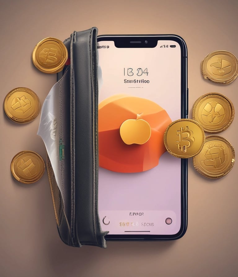 Close-up of hands securely handling a smartphone with encrypted data visuals, representing absolute security.