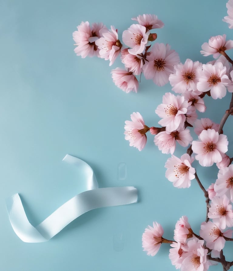 Close-up of delicate handmade sewing details with pale pink and blue buttons on fabric.