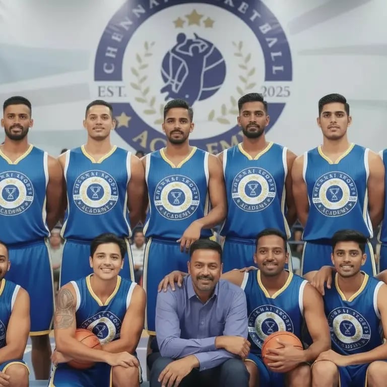 a group of men in blue uniforms posing for a photo