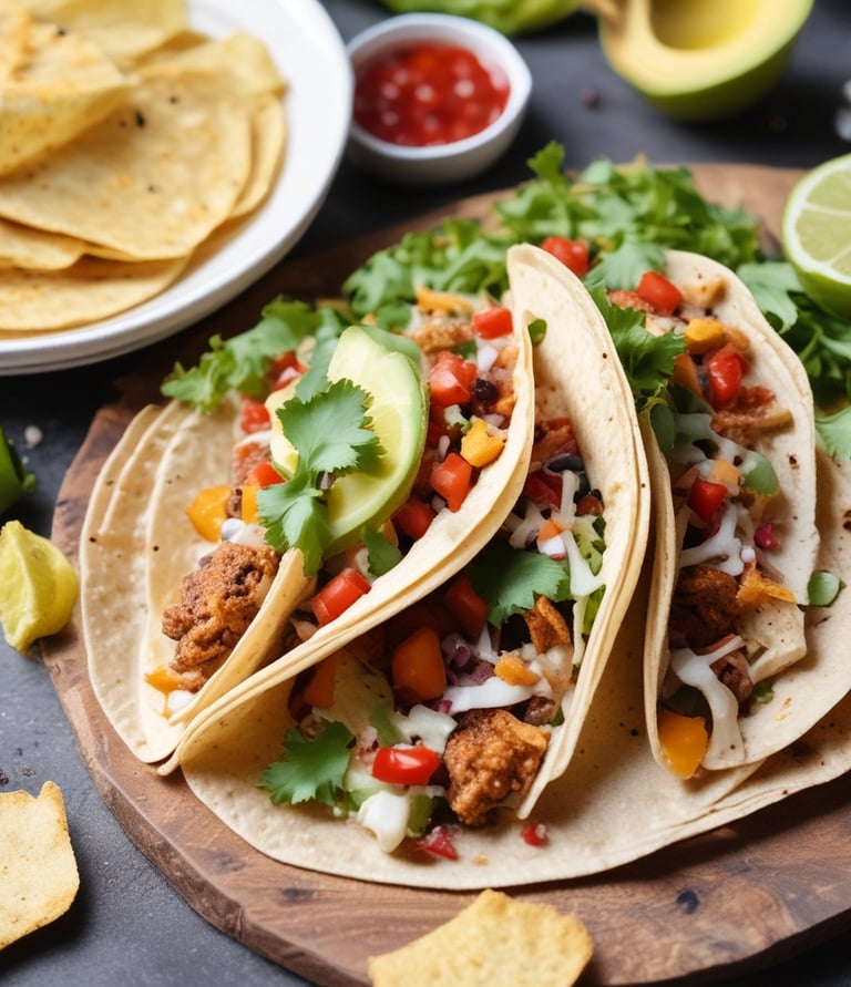 A colorful food truck parked at a lively outdoor event with happy customers enjoying meals.
