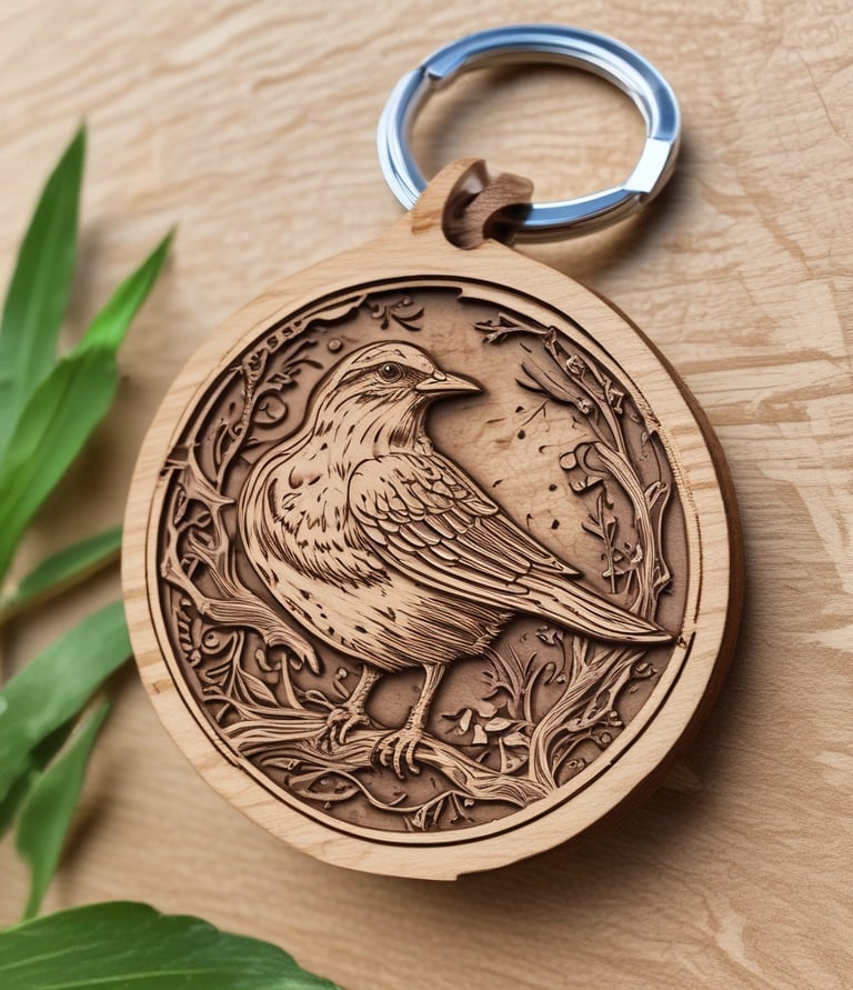 Artisan carefully engraving a leather wallet with a delicate laser design.