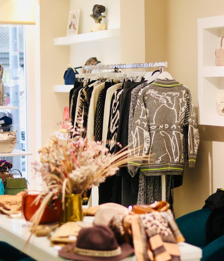 Boutique de ropa en Chamberí Madrid con prendas seleccionadas