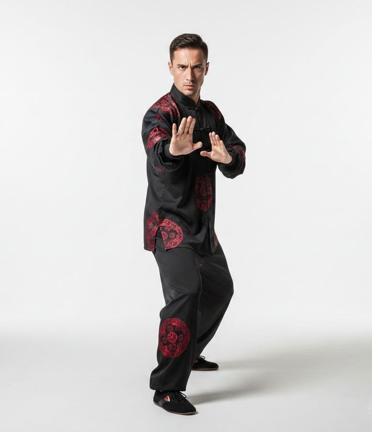 a man in a suit and tie dyes a dragon on a white background