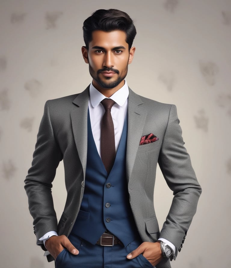 Portrait of Ishwar Choudhary in a modern office setting, confidently discussing business plans.