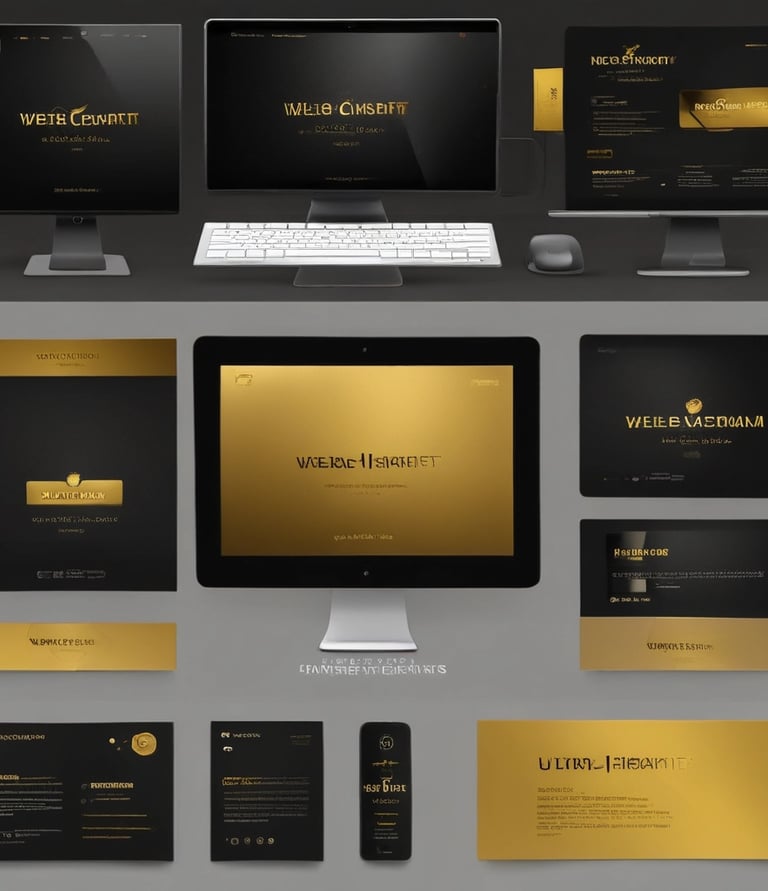 A team brainstorming session around a table with laptops and colorful notes, illustrating collaboration.