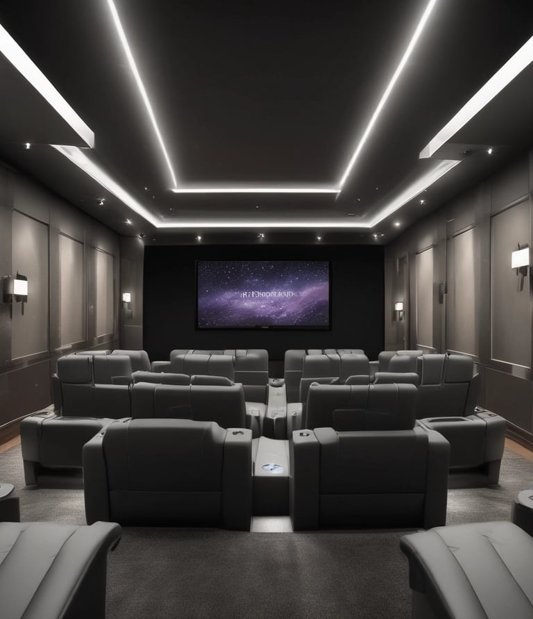 Technician carefully mounting a modern flat-screen TV with hidden wiring in a stylish living room.