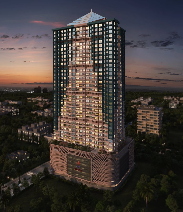 a tall building with a tall tower in the middle of it