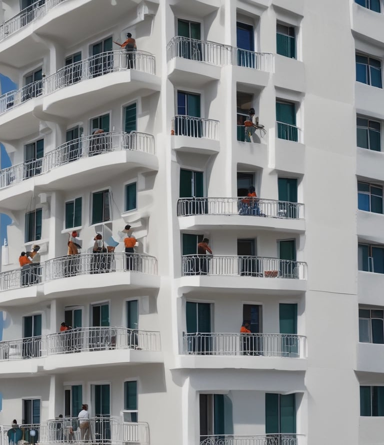 An image illustrating a team of professionals working on a construction site.