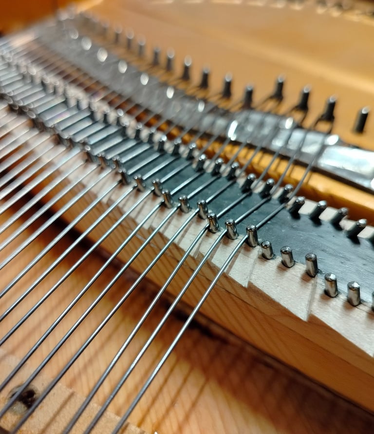 Pianos Lyon- Montage en cordes Steinway- Nouvelle doublette de chevalet Steinway