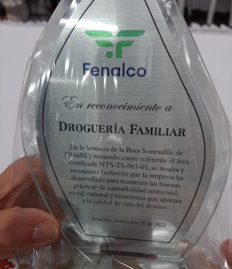 Droguería Familiar Filandia Premio