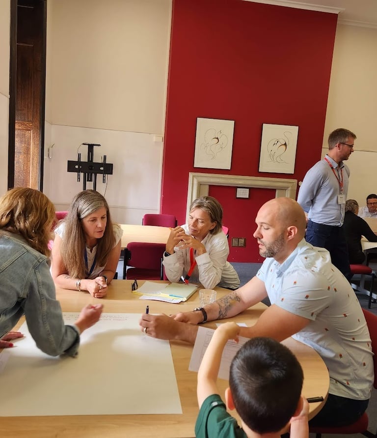 candidate circulating in a workshop