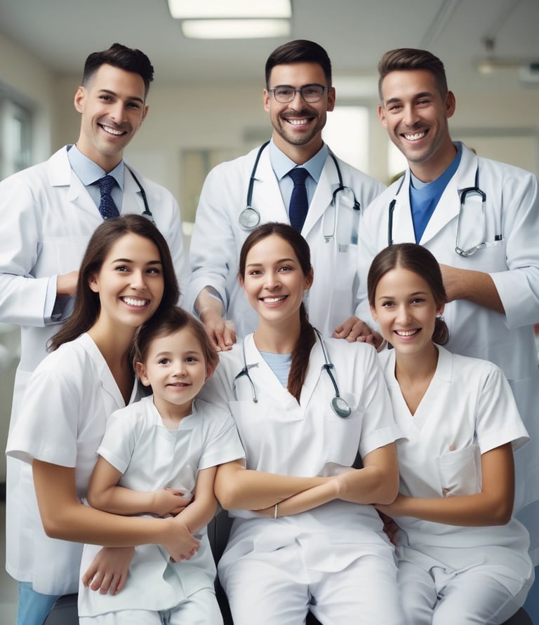 A mobile health services vehicle is parked on a street. The vehicle is beige with blue and orange accents, featuring text and logos, including 'Jockey Club Charles Kao Brain Health Services.' An illustrated portrait of a person in blue is displayed on the side. Trees and a building can be seen in the background, with metal barriers in front of the vehicle.