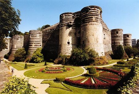 Medieval Fortress Castle of Angers built between 13th and 16th century