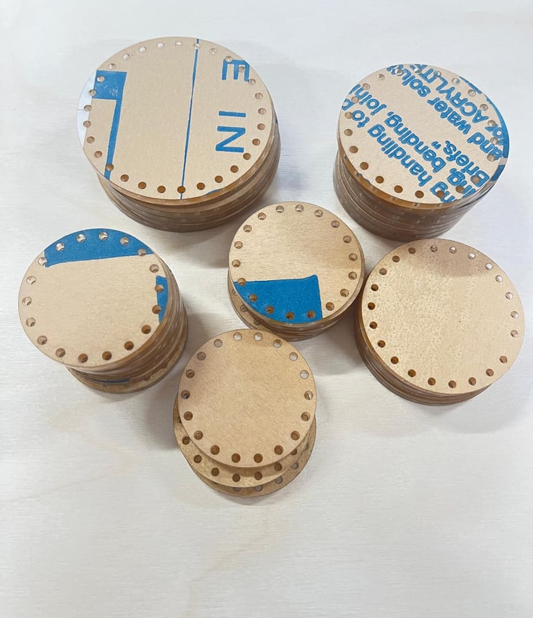 Custom-cut acrylic shapes tailored to customer needs.