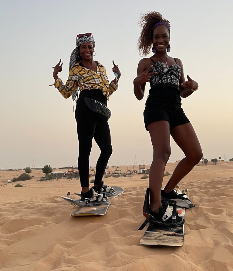Dubai dessert snowboarding