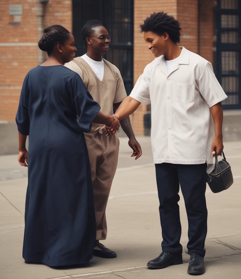 A group of ex-cons participating in a job training program.