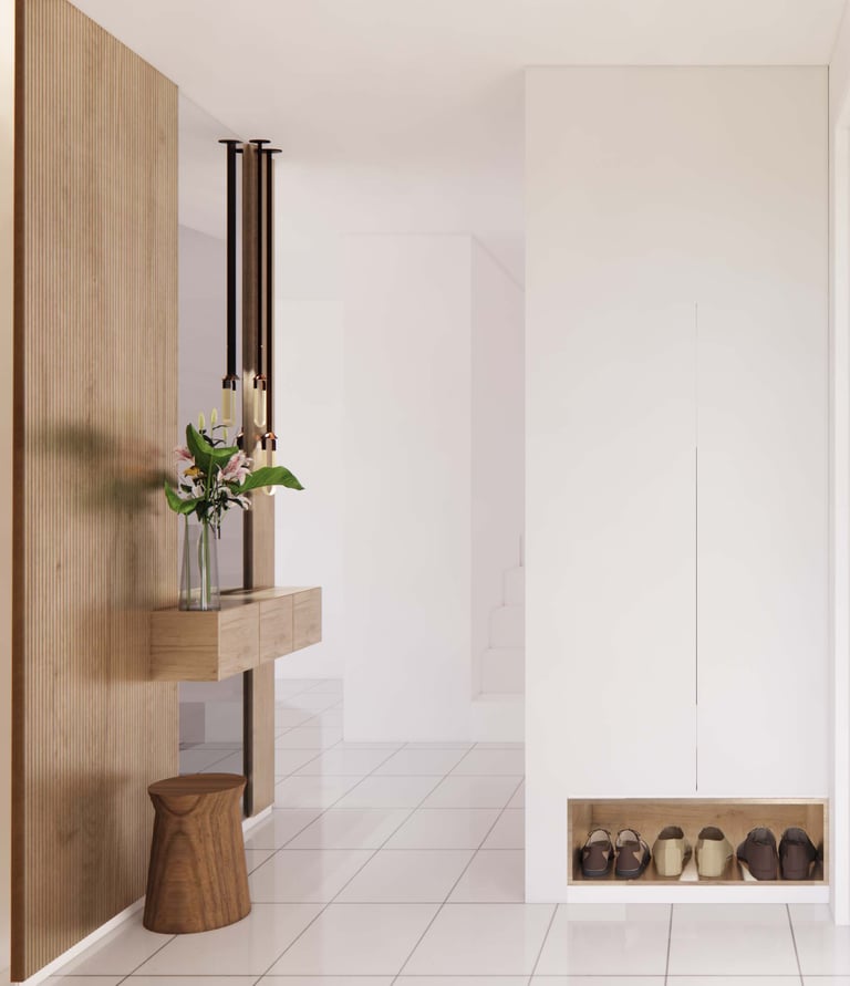 Interior Entrance Wood minimalistic luxury design