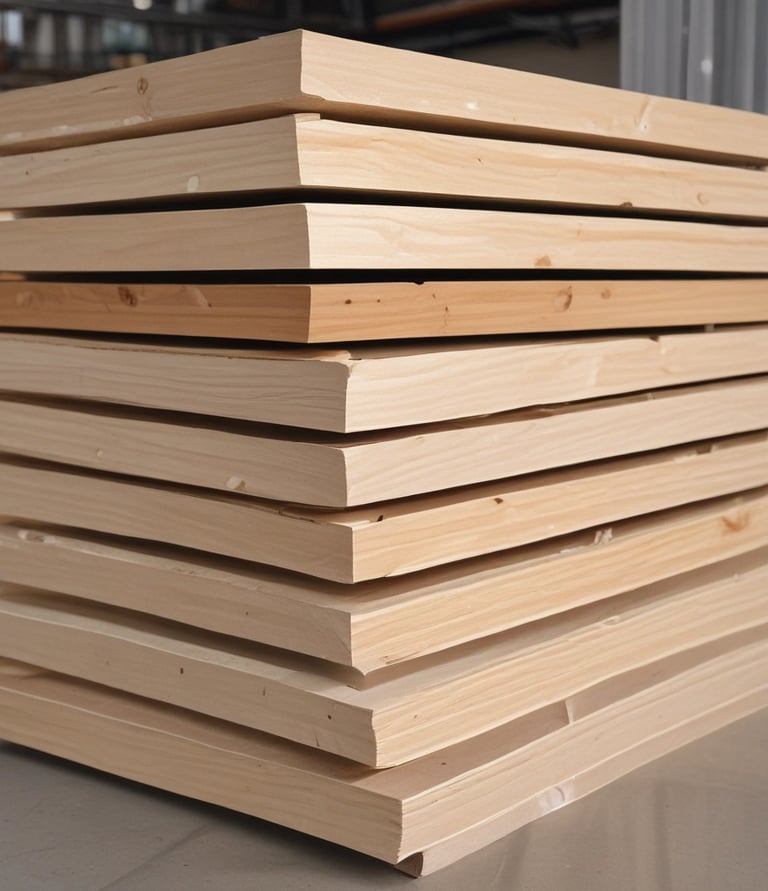 A digital interface displaying a cutting plan with various shapes and dimensions.