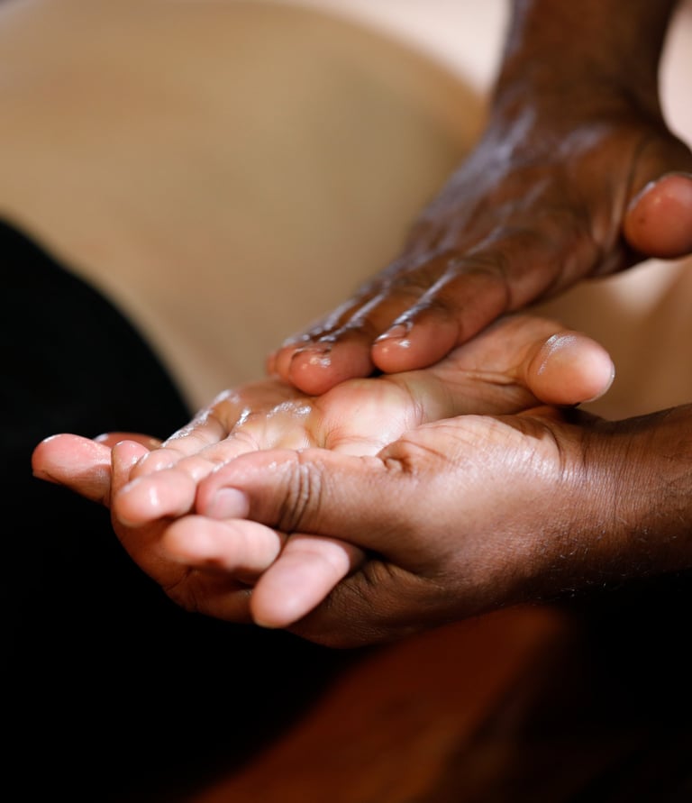 Ayurvedic oil massage therapy at Athreya wellness center