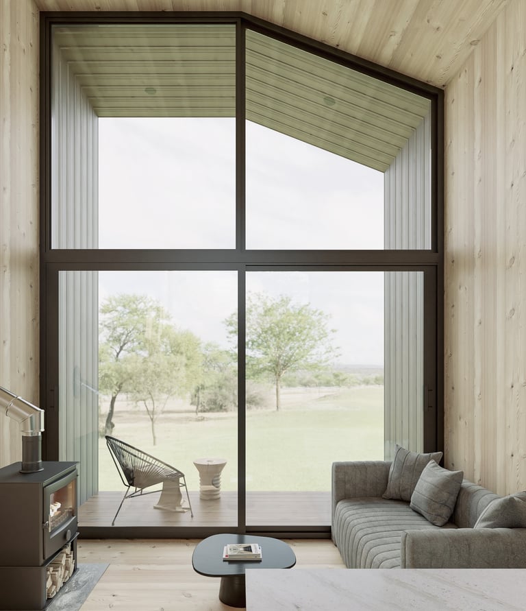 a living room with a couch and a television