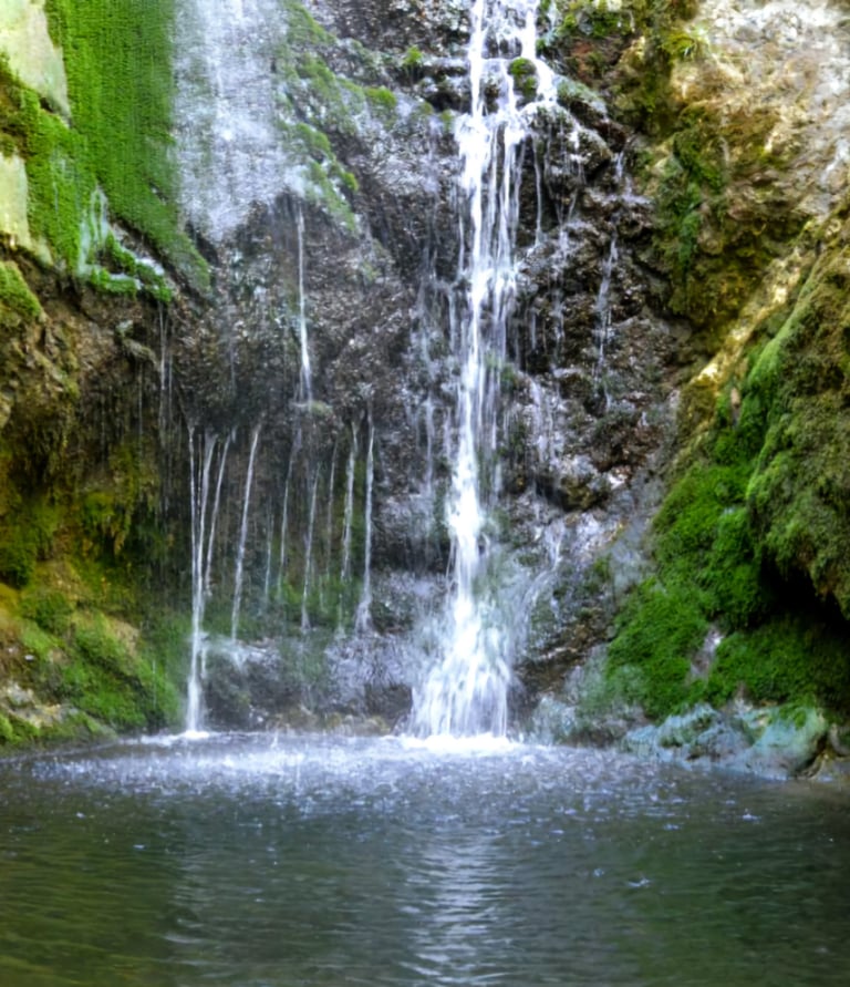 a waterfall in Platres