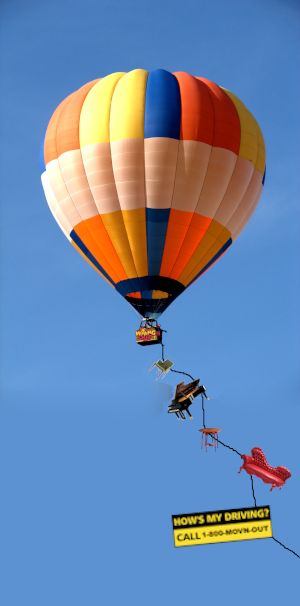 hot air balloon publicity stunt