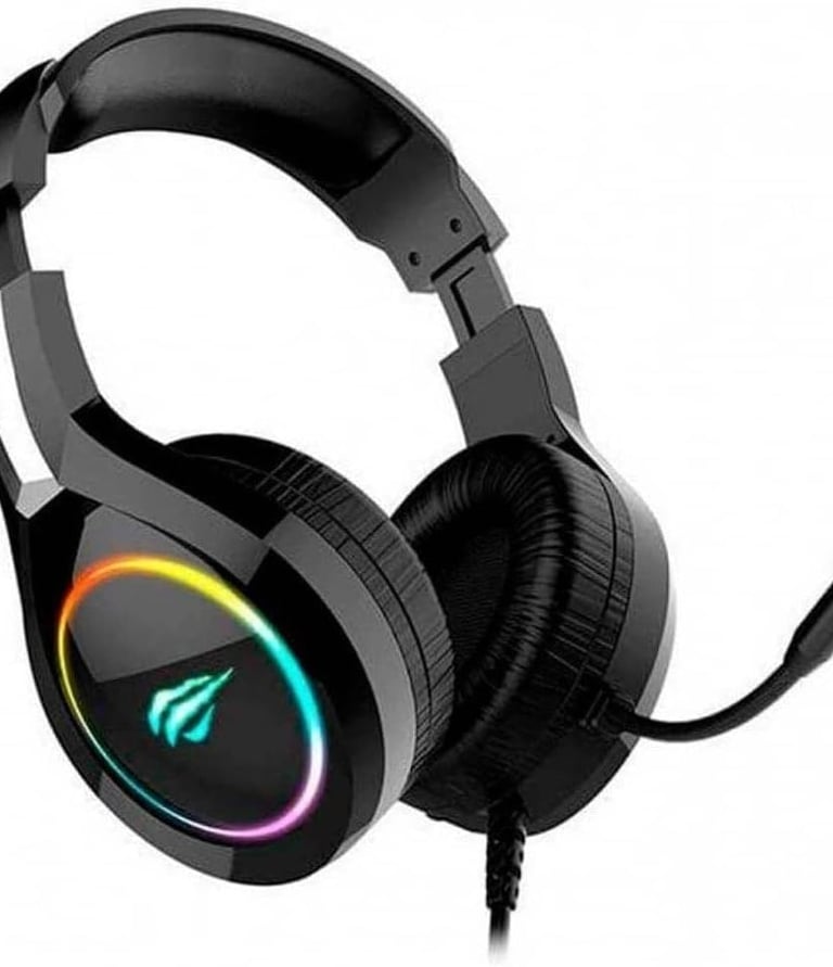Havit HV-H2232d - Fone de Ouvido, Gamer, Iluminação RGB, com Microfone, Falante de 50mm, Conector 3.