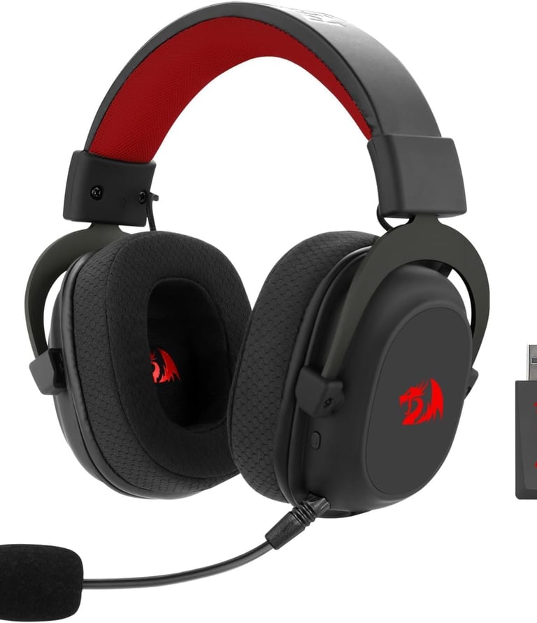 Headset Gamer Redragon Zeus Pro Preto Sem Fio 7.1 H510-PRO