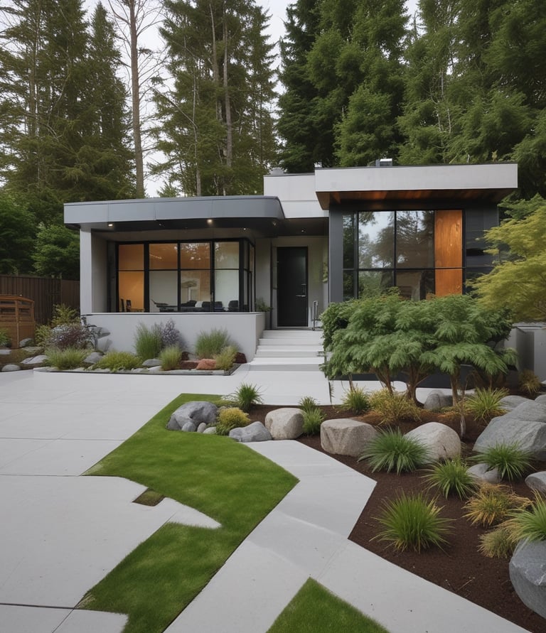 A team of landscapers working on a new outdoor project.