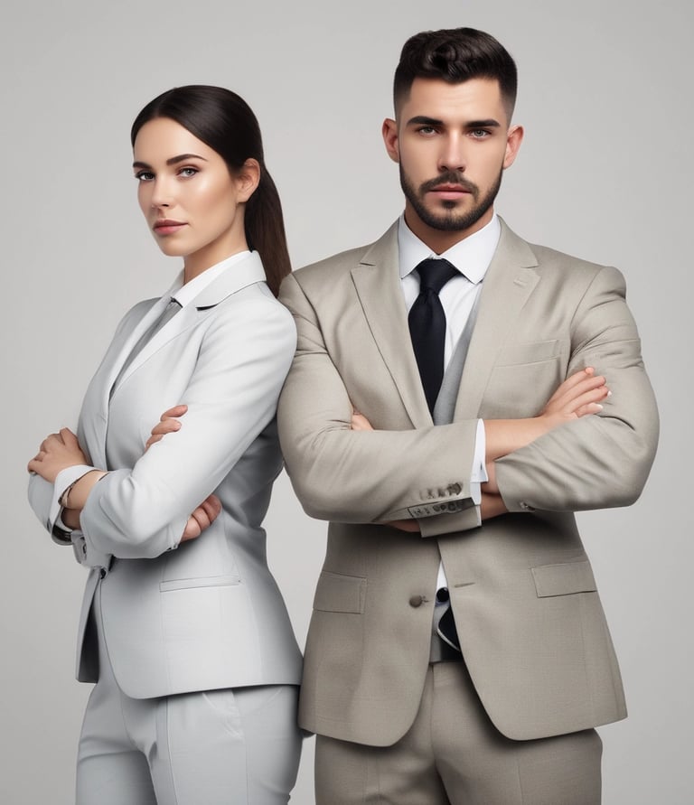 A professional team of accountants working together in an office.
