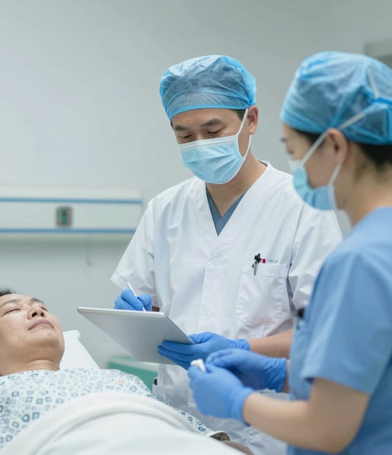 An illustration of AI technology in healthcare training.