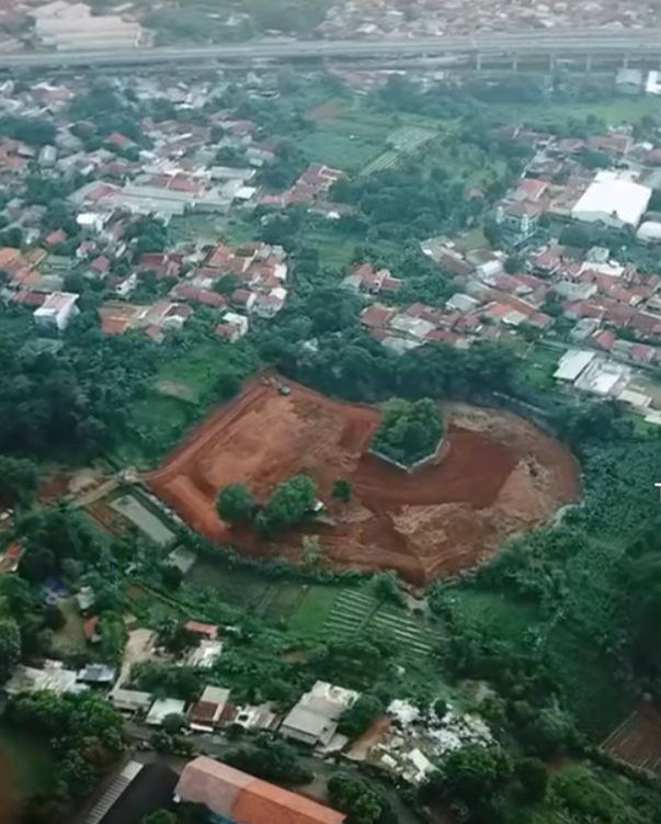 pemandangan taman pemakaman islami modern