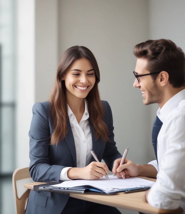 A diverse group of workers in various job roles.