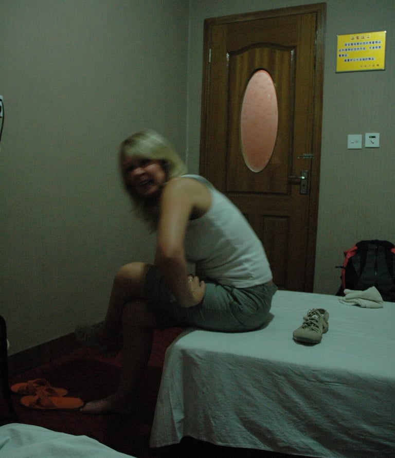 Tracey Billington in brothel in Hangzhou, China