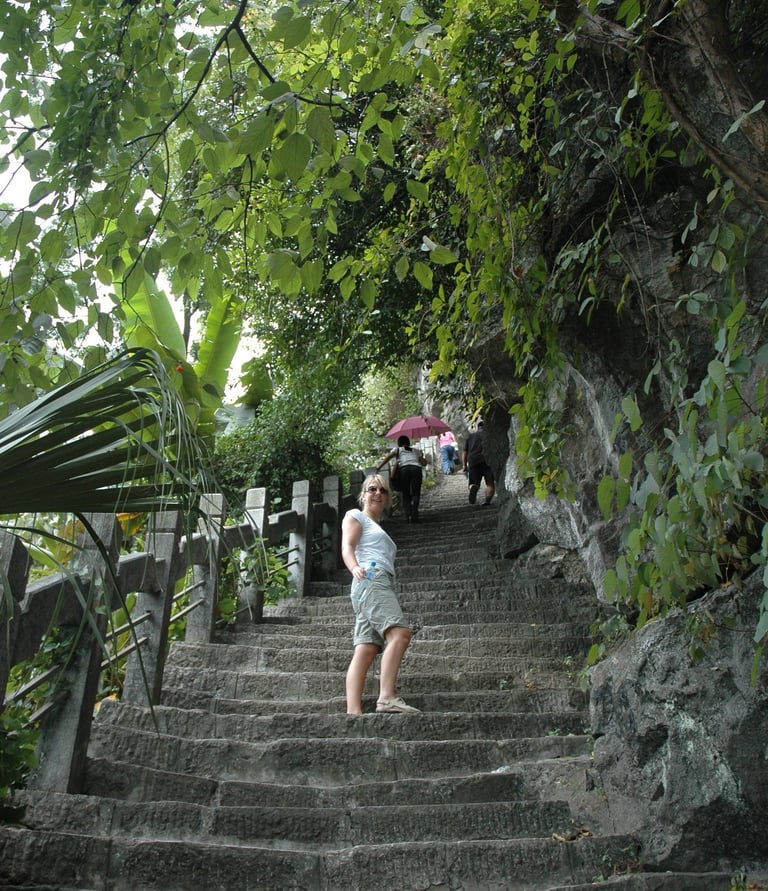 Nick and Tracey Billington at the River near Guilin in China