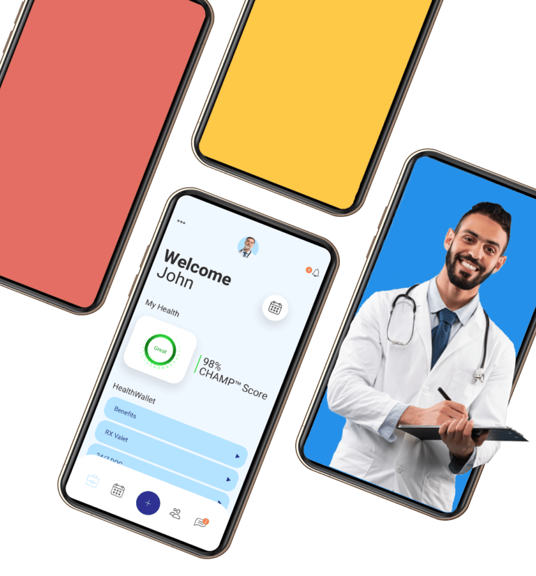 a doctor is shown on the phone screen