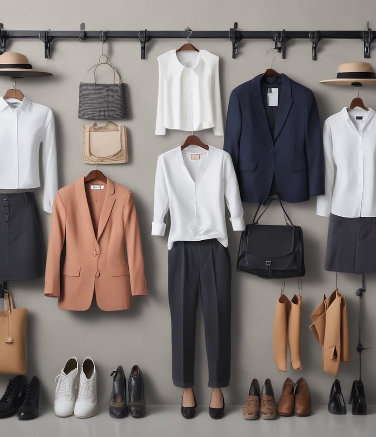 A diverse group of people wearing stylish clothing in a vibrant urban setting.