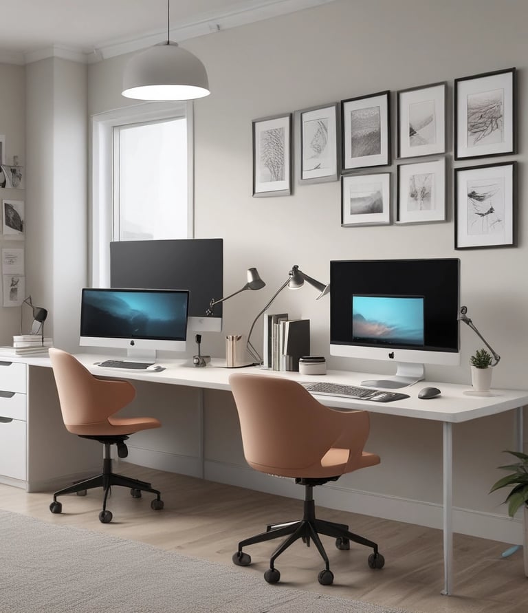 Person uploading images on a laptop in a bright workspace.