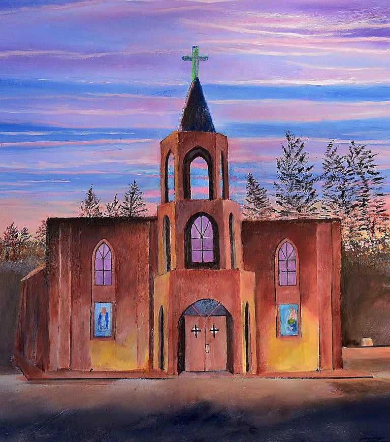Magenta Evening by New Mexico Artist John Dick-Peddie