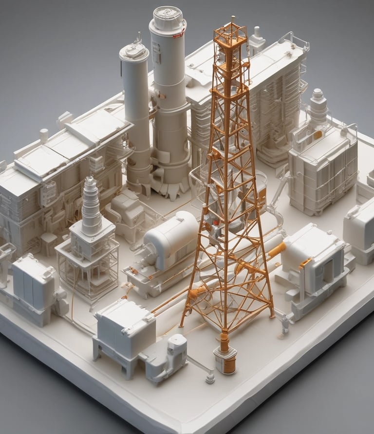 Close-up of a custom 3D printed prototype showcasing fine details and texture.